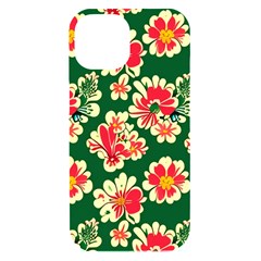 Retro 40s 50s Mexico Flowers Pattern 2 Iphone 15 Black Uv Print Pc Hardshell Case by violetheavensky