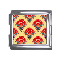 Retro 40s 50s Mexico Flowers Pattern 4 Mega Link Italian Charm (18mm) by violetheavensky