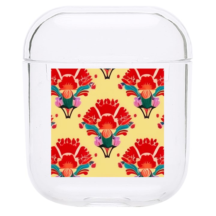 Retro 40s 50s Mexico Flowers Pattern 4 Hard PC AirPods 1/2 Case