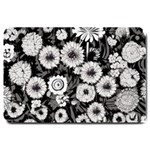 Mid Century Retro Floral 1970s 1960s Pattern 87 Mid Century Retro Floral 1970s 1960s Pattern 86 Large Doormat 30 x20  Door Mat