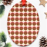 Retro 40s 50s Cupcake Pattern Oval Ornament (Two Sides) Back