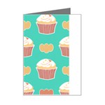 Retro 40s 50s Cupcake Pattern 3 Mini Greeting Card Left