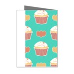 Retro 40s 50s Cupcake Pattern 3 Mini Greeting Card Right