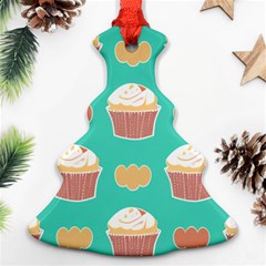 Retro 40s 50s Cupcake Pattern 3 Ornament (christmas Tree)  by violetheavensky