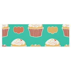 Retro 40s 50s Cupcake Pattern 3 Banner And Sign 6  X 2  by violetheavensky