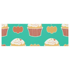 Retro 40s 50s Cupcake Pattern 3 Banner And Sign 12  X 4  by violetheavensky