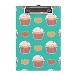 Retro 40s 50s Cupcake Pattern 3 A5 Acrylic Clipboard Front