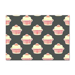 Retro 40s 50s Cupcake Pattern 4 Sticker A4 (10 Pack) by violetheavensky