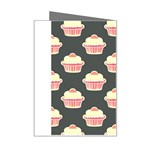 Retro 40s 50s Cupcake Pattern 4 Mini Greeting Card Right