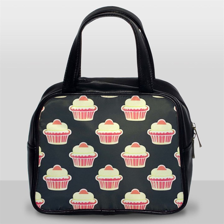 Retro 40s 50s Cupcake Pattern 4 Classic Handbag (Two Sides)