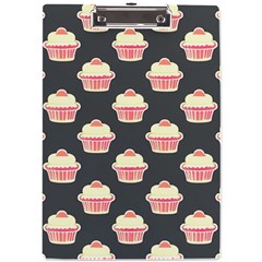 Retro 40s 50s Cupcake Pattern 4 A4 Acrylic Clipboard by violetheavensky