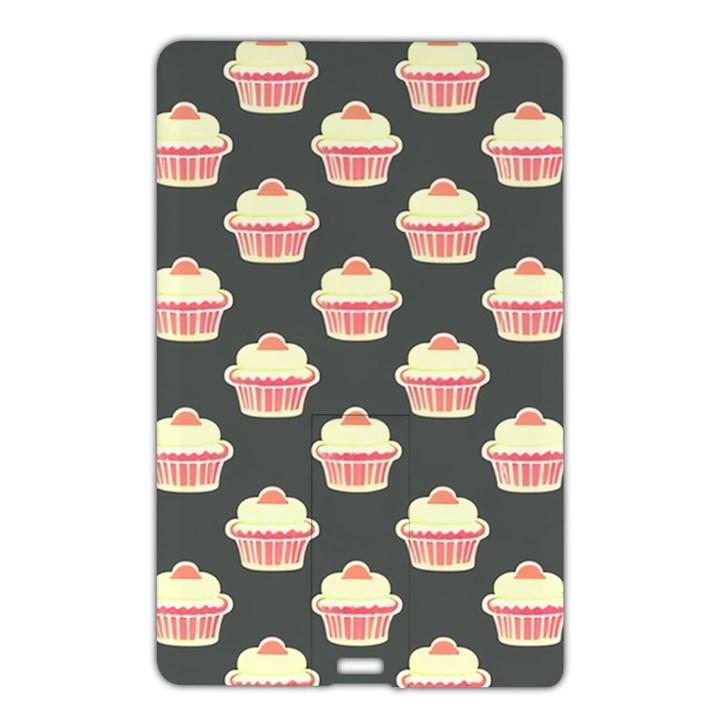 Retro 40s 50s Cupcake Pattern 4 Name Card Style USB Flash Drive