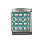 Retro 40s 50s Cupcake Pattern 2 Italian Charm (13mm) Front