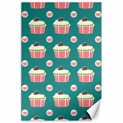 Retro 40s 50s Cupcake Pattern 2 Canvas 20  X 30  by violetheavensky