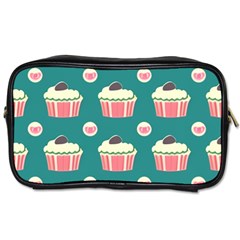 Retro 40s 50s Cupcake Pattern 2 Toiletries Bag (two Sides) by violetheavensky