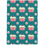 Retro 40s 50s Cupcake Pattern 2 A4 Acrylic Clipboard Back