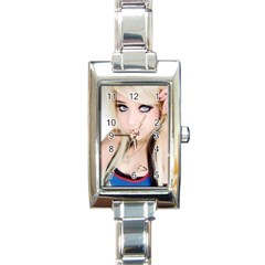 Testgirl3 Rectangular Italian Charm Watch by testgirlss