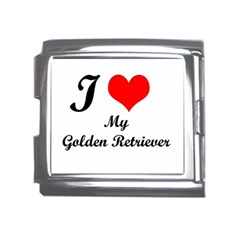 I Love My Golden Retriever Mega Link Italian Charm (18mm) by mydogbreeds