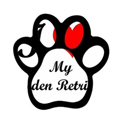 I Love My Golden Retriever Magnet (paw Print) by mydogbreeds