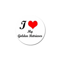 I Love My Golden Retriever Golf Ball Marker by mydogbreeds