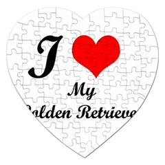 I Love My Golden Retriever Jigsaw Puzzle (heart) by mydogbreeds