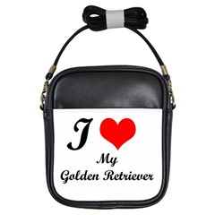 I Love My Golden Retriever Girls Sling Bag by mydogbreeds