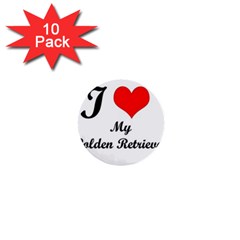 I Love Golden Retriever 1  Mini Button (10 Pack) by mydogbreeds