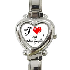 I Love Golden Retriever Heart Italian Charm Watch by mydogbreeds