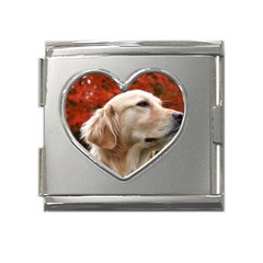 Dog-photo Cute Mega Link Heart Italian Charm (18mm) by swimsuitscccc