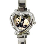 Giant Panda National Zoo Heart Italian Charm Watch Front