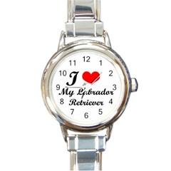 Dog-photo Round Italian Charm Watch by swimsuitscccc