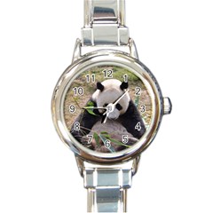 Big Panda Round Italian Charm Watch by dropshipcnnet