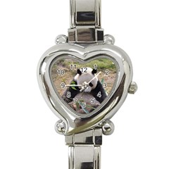 Big Panda Heart Italian Charm Watch by dropshipcnnet