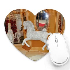 White Horse Mousepad (heart) by berry3333