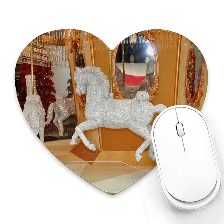 White Horse Mousepad (Heart)