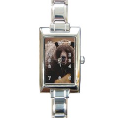 Bear2 Rectangular Italian Charm Watch by designergaze