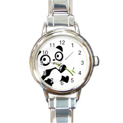 Panda3 Round Italian Charm Watch by designergaze