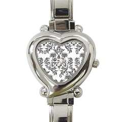 Pattern1 Heart Italian Charm Watch by designergaze