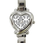 Pattern1 Heart Italian Charm Watch Front