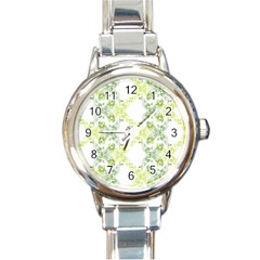 Pattern2 Round Italian Charm Watch by designergaze