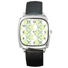 Pattern2 Square Metal Watch by designergaze