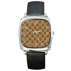 Pattern3 Square Metal Watch by designergaze