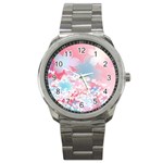 Flower2 Sport Metal Watch Front