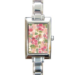 Flower3 Rectangular Italian Charm Watch by designergaze