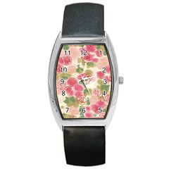 Flower3 Barrel Style Metal Watch by designergaze