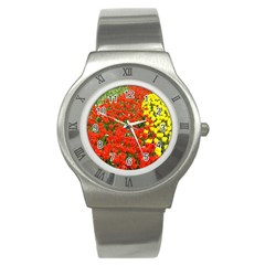 Flower1 Stainless Steel Watch by designergaze