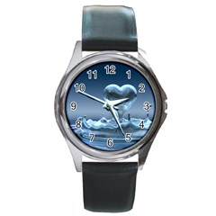 Water2 Round Metal Watch by designergaze