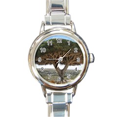 Tree2 Round Italian Charm Watch by designergaze