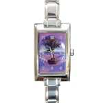 Tree3 Rectangular Italian Charm Watch Front