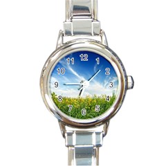 Land1 Round Italian Charm Watch by designergaze